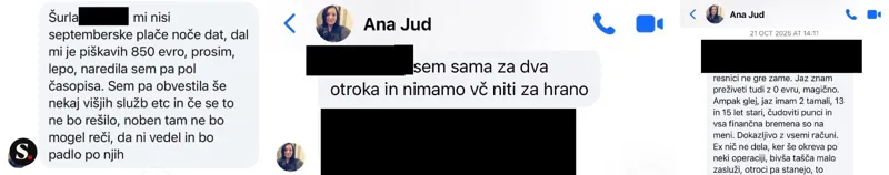 Zaslonski posnetek, ki ga je objavil Neuradno.si kot dokaz o plačilu Ane Jud za zadnji mesec dela pri Reporterju. Vir: Neuradno.si