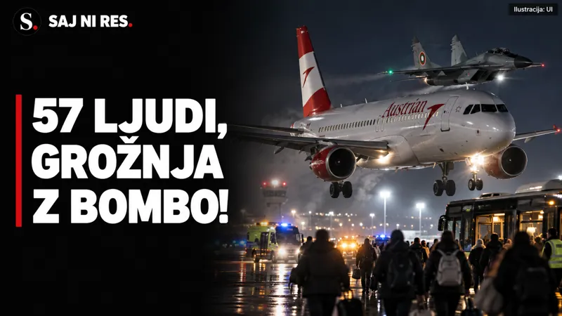 Zaradi grožnje z bombo je letalo s 57 ljudmi pristalo v Sofiji, spremljal ga je MiG-29