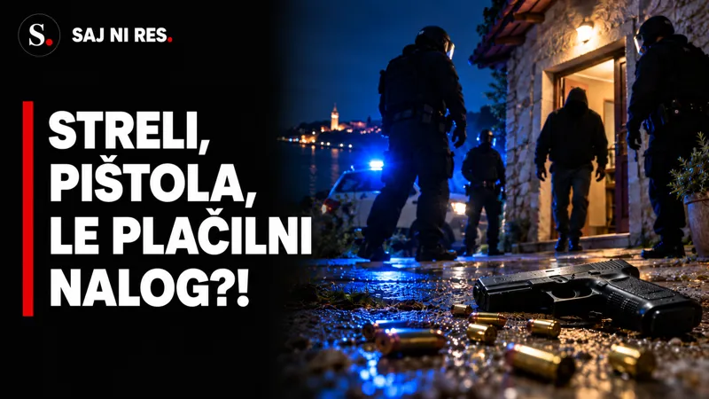 Streli sredi noči v zaledju Pirana: 44-letni Hrvat s pištolo dobil plačilni nalog