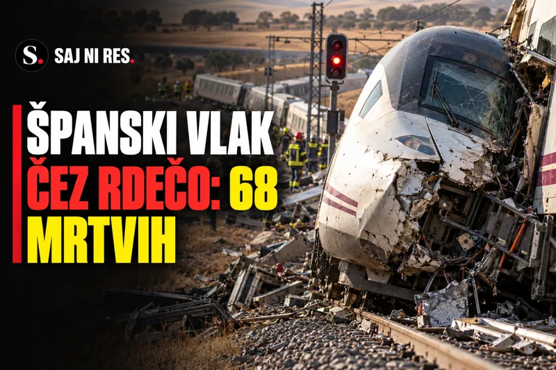 68 mrtvih v Španiji. Minister: vlaku so dovolili nadaljevati vožnjo, čeprav je pred njim stal drugi vlak