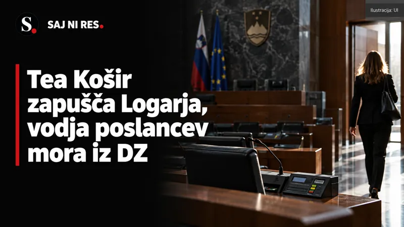 Tea Košir zapušča Logarja, vodja njegovih poslancev pa bo morala iz DZ