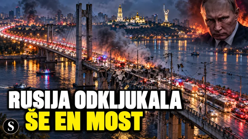 Kijev ima sedem mostov. Rusija si je sinoči odkljukala še enega.