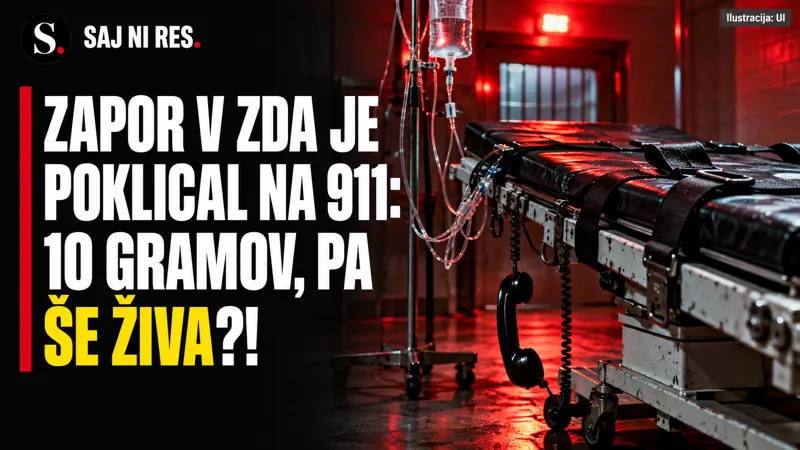 »Dali smo ji deset gramov pentobarbitala. Oseba še ni mrtva.« Zapor v ZDA je poklical na 911